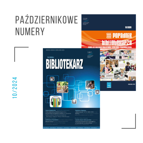 okładki czasopism Bibliotekarz i Poradnik Bibliotekarza nr 10/2024