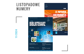 okładki czasopism Bibliotekarz i Poradnik Bibliotekarza nr 11/2024